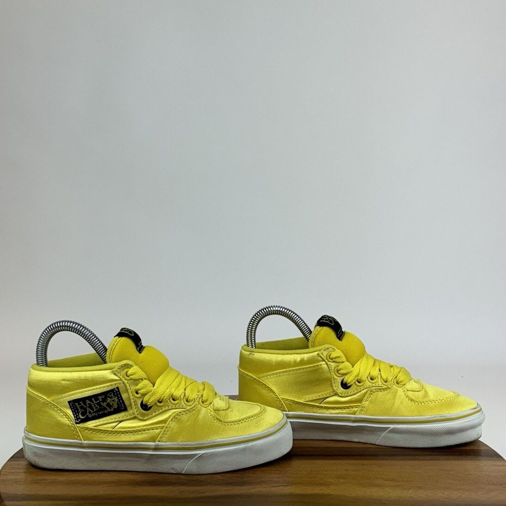Womens Vans Rare Half Cab Buttercup Yellow Satin Casual Mid Sneakers Size‎ 5 M